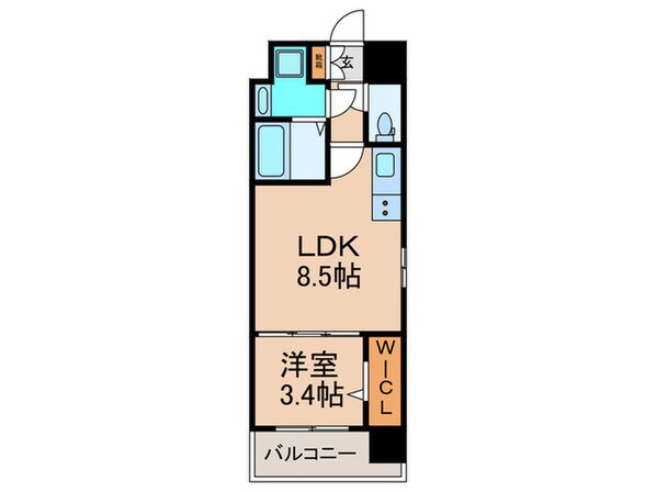 ミラージュパレス難波幸町の物件間取画像